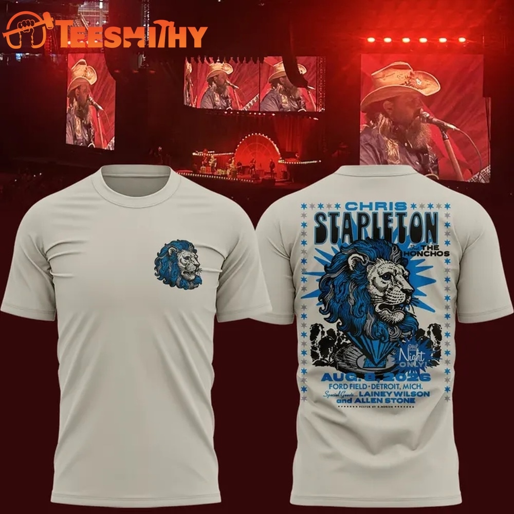 Chris Stapleton Show Detroit, MI 2026 Limited Edition 3D Shirt