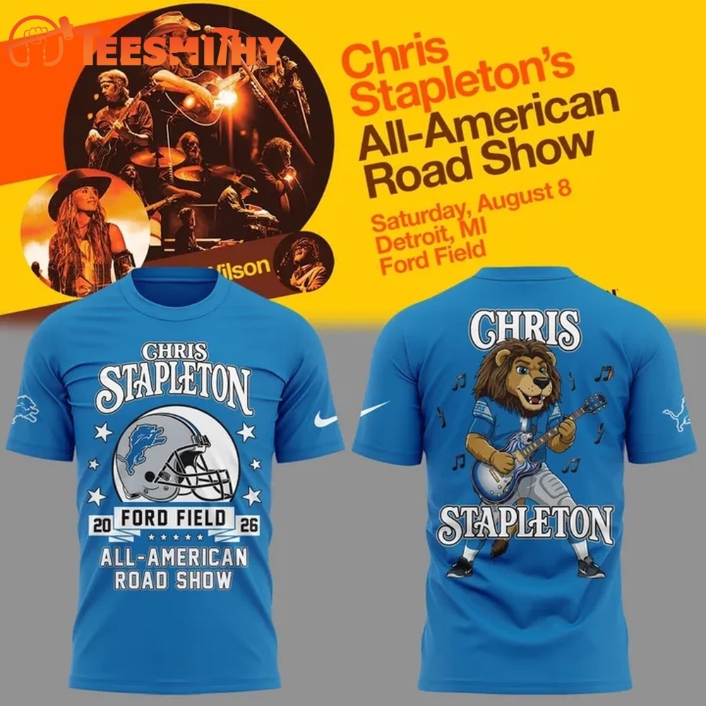 Chris Stapleton x Detroit Lions All American Road Show New 3D Shirt