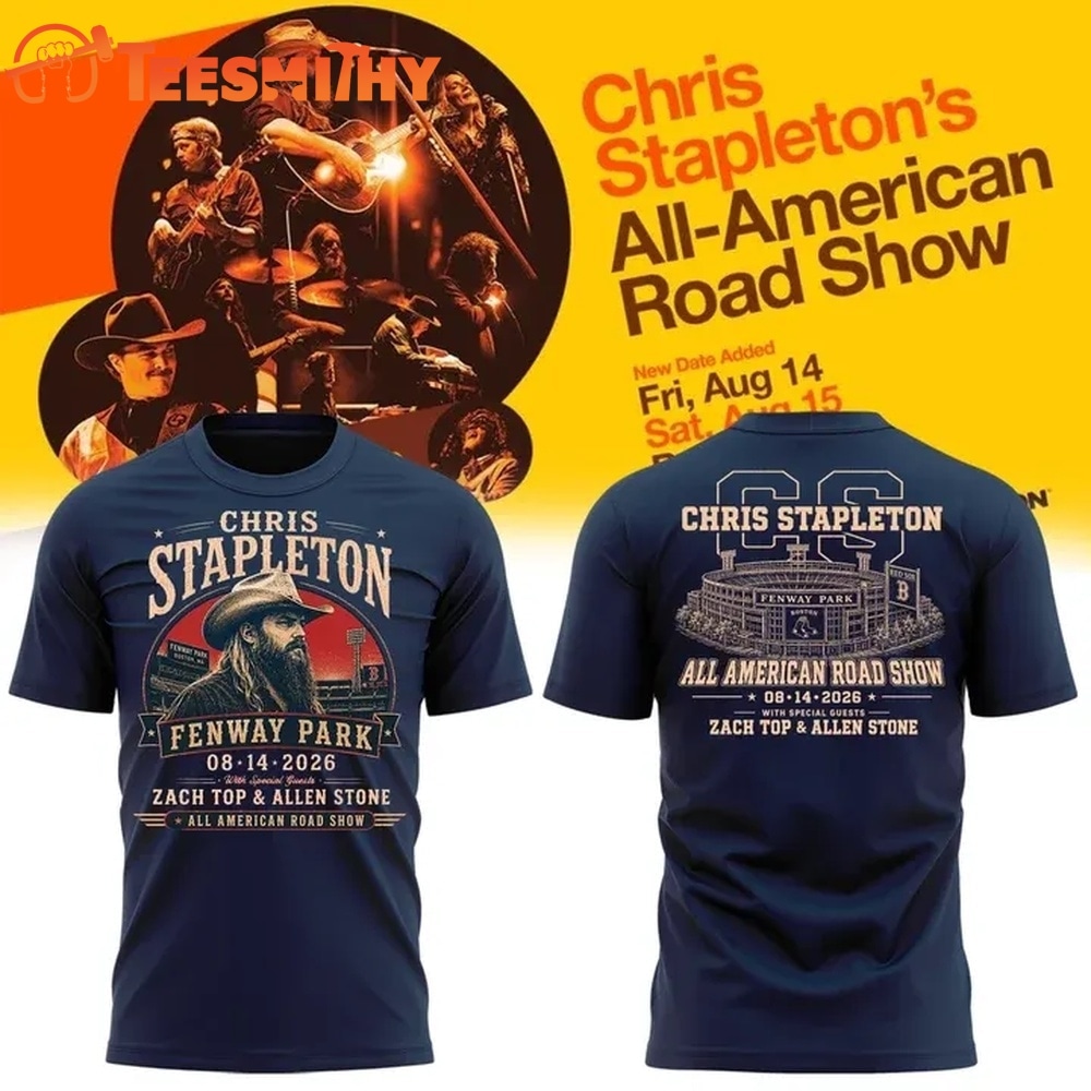 Chris Stapleton x Fenway Park All American Road Show 2026 Navy T Shirt