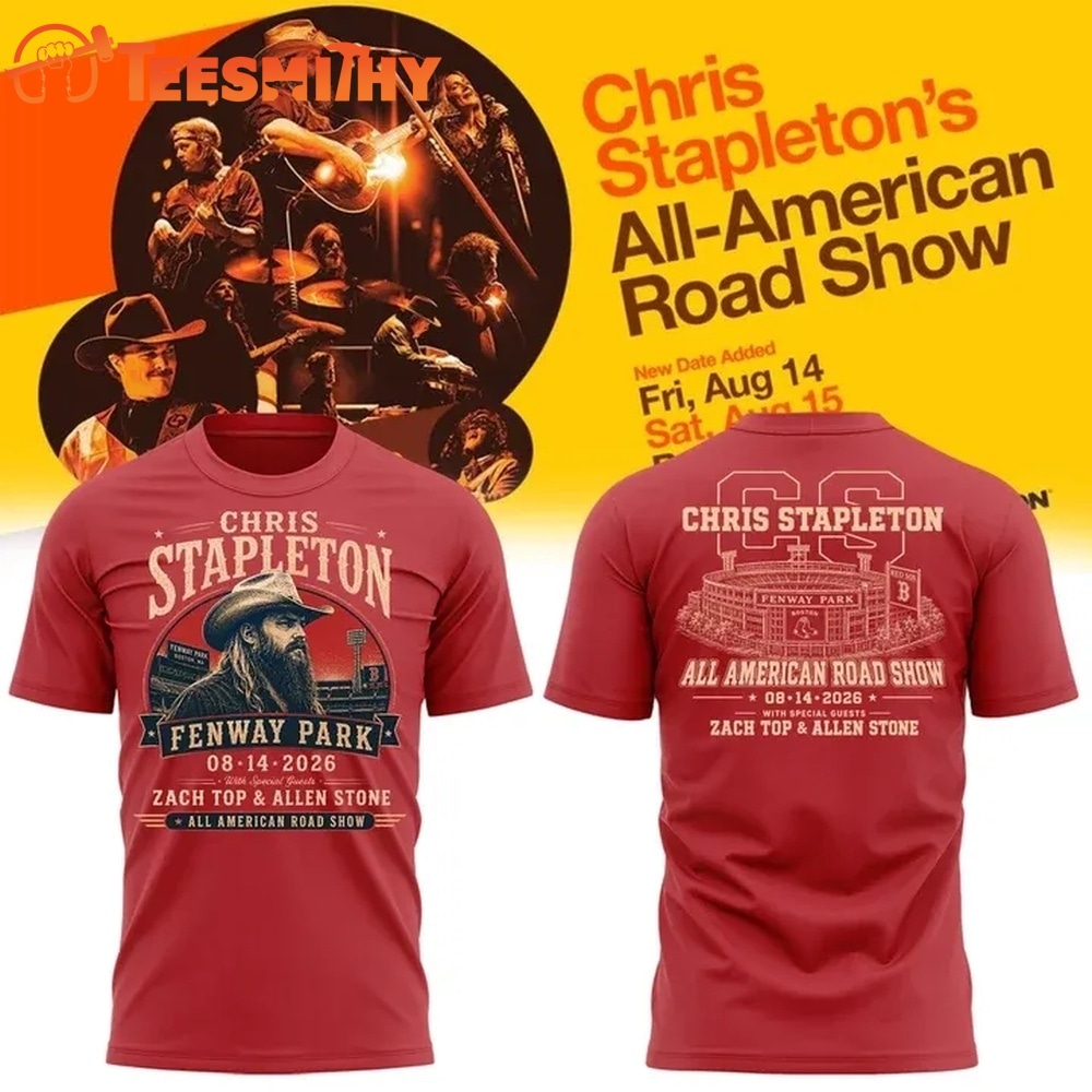 Chris Stapleton x Fenway Park All American Road Show 2026 Red T Shirt