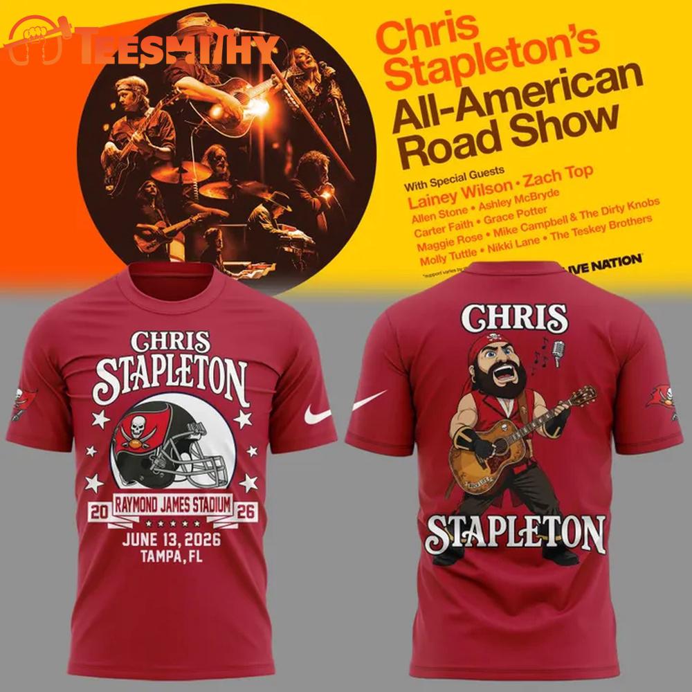 Chris Stapleton x Tampa Bay Buccaneers All-American Road Show 2026 3D Shirt