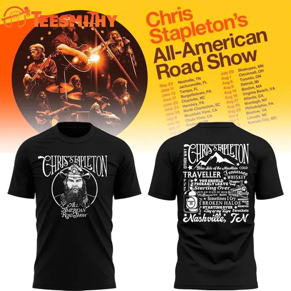 Chris Stapleton x Tennessee Titans All-American Road Show Tour 2026 Black T-Shirt
