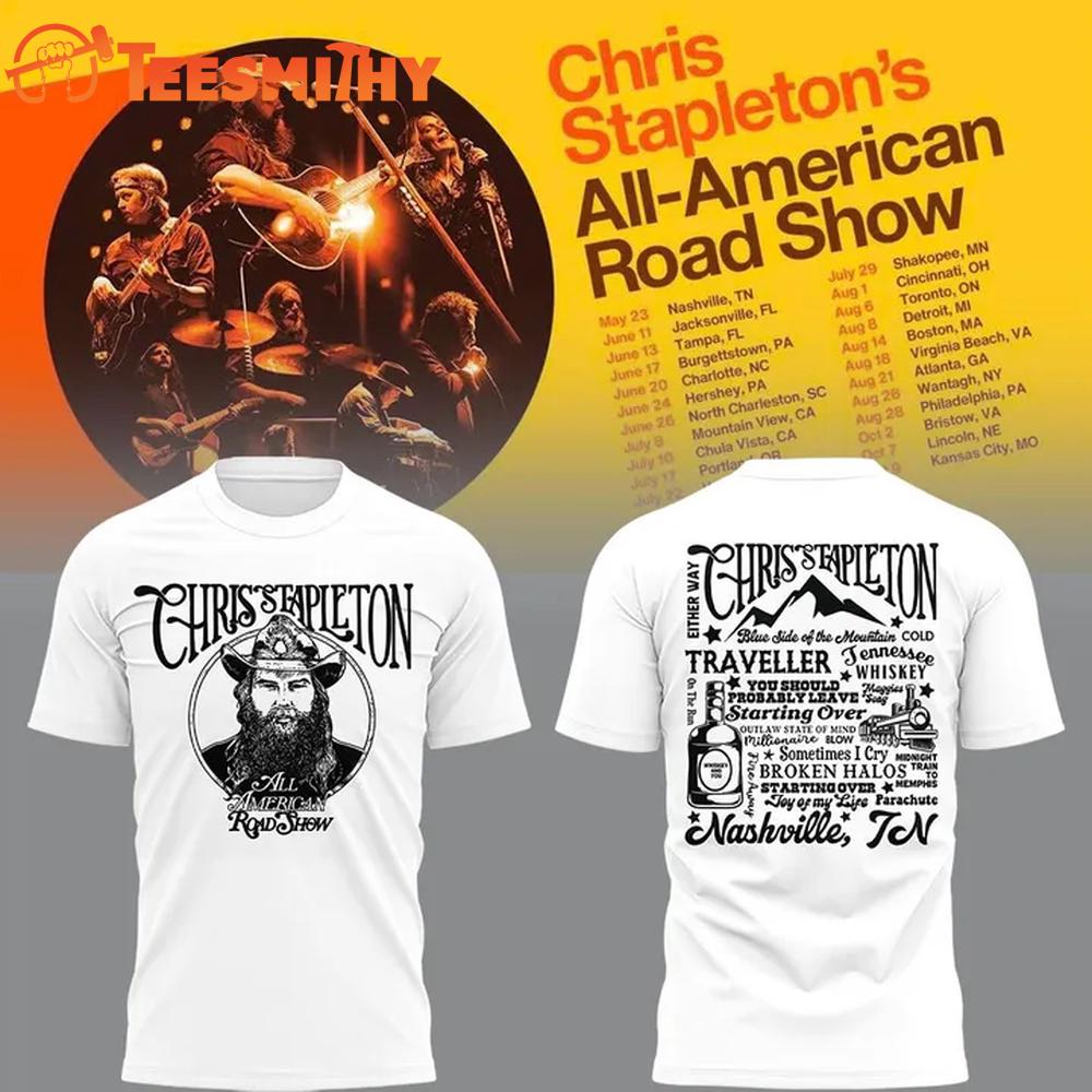Chris Stapleton x Tennessee Titans All-American Road Show Tour 2026 White T-Shirt