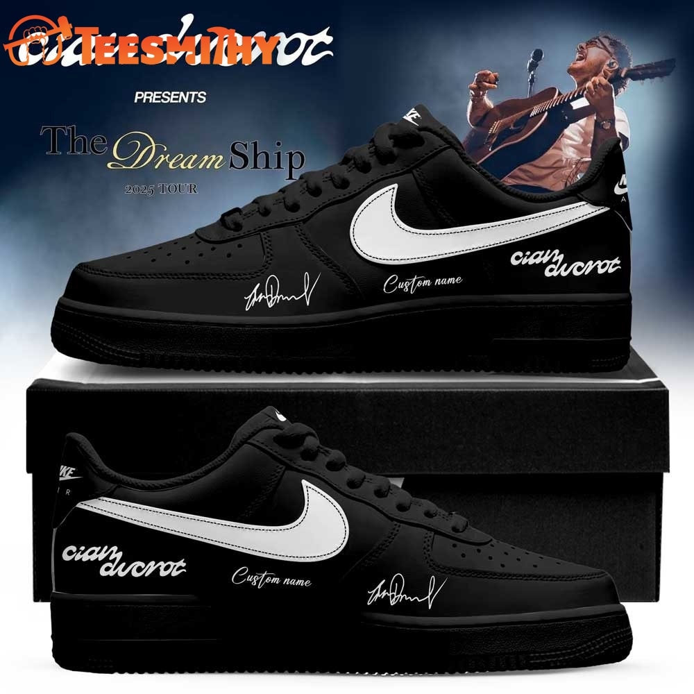 Cian Ducrot The Dream Ship Tour 2026 Signature Black Air Force 1 Shoes