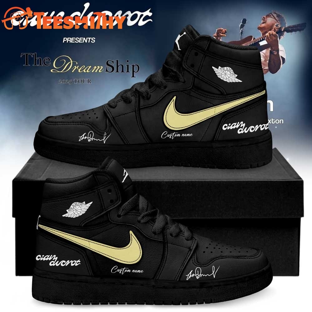 Cian Ducrot The Dream Ship Tour 2026 Signature Black Air Jordan 1 Shoes