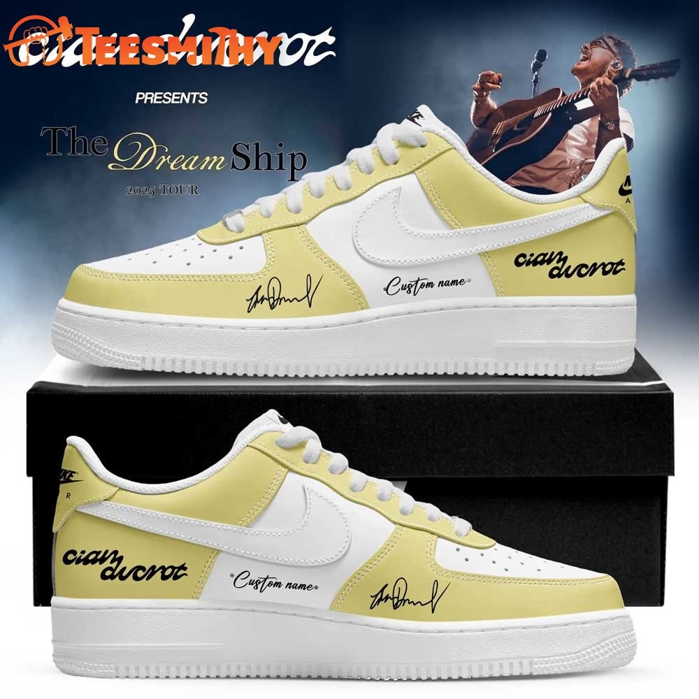 Cian Ducrot The Dream Ship Tour 2026 Signature Yellow Air Force 1 Shoes