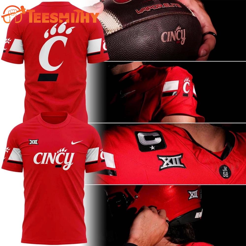 Cincinnati Bearcats Football Red Uniform Limited Edition 3D Shirt Cincinnati Bearcats Football Red Uniform Limited Edition 3D Shirt