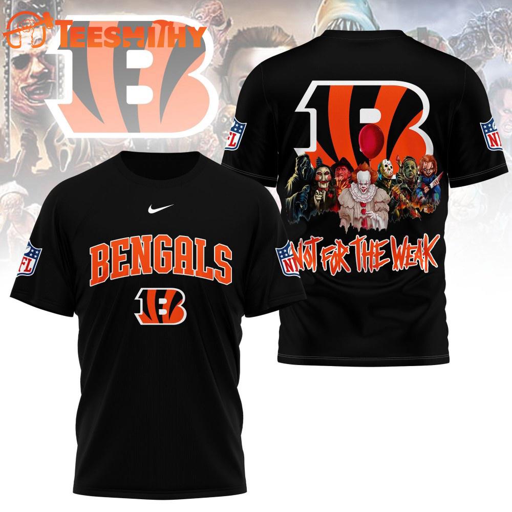 Cincinnati Bengals 2025 NFL Not For The Weak Halloween All Over Print Shirt