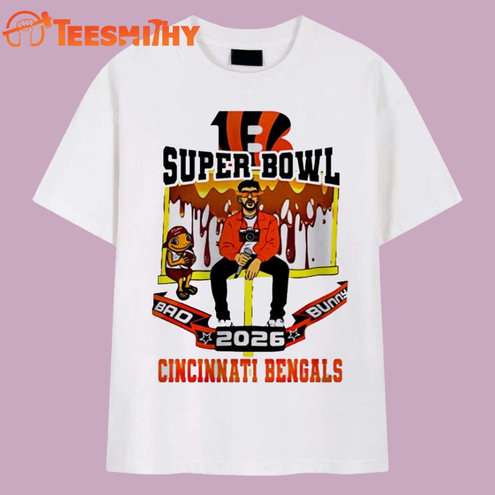 Cincinnati Bengals 2026 NFL Bad Bunny Super Bowl LX Vintage T Shirt