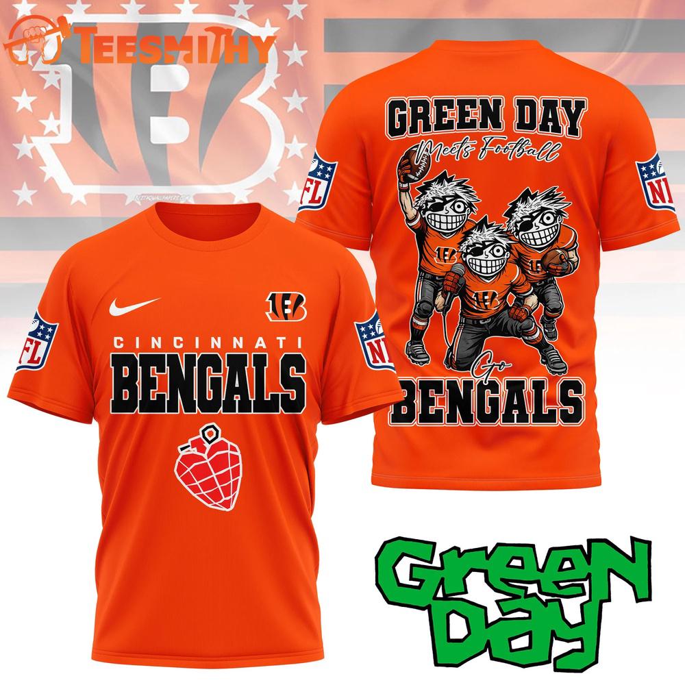 Cincinnati Bengals 2026 NFL Green Day All Over Print Shirt