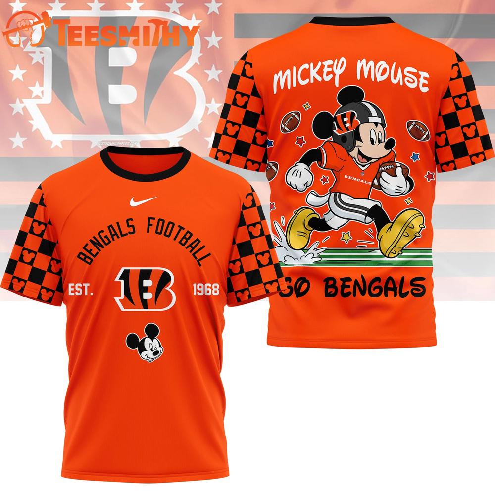 Cincinnati Bengals 2026 NFL Mickey Football Special New 3D T Shirt