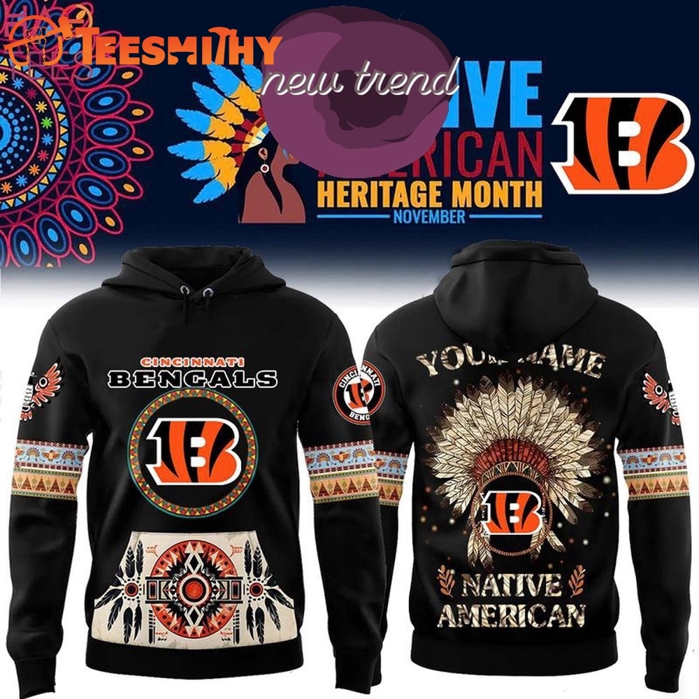 Cincinnati Bengals Native American Heritage Month Custom Name Hoodie