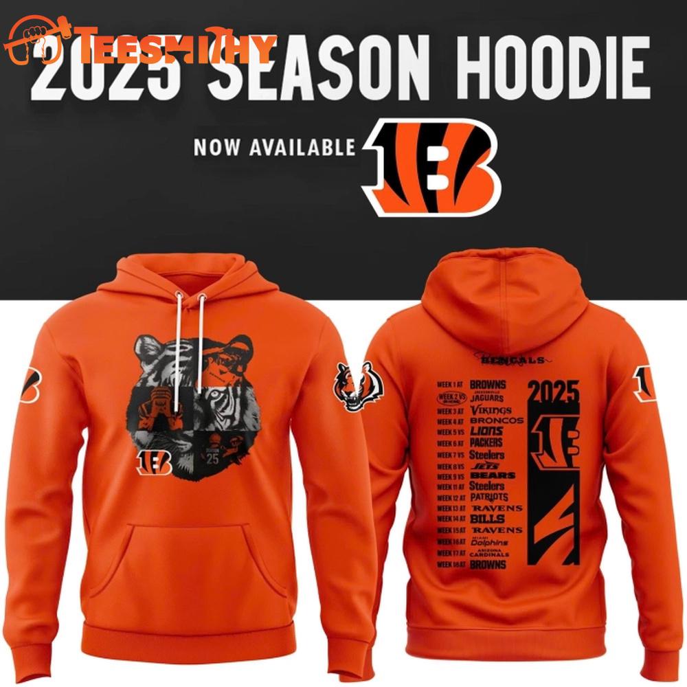 Cincinnati Bengals New Season 2025 3D Hoodie Cincinnati Bengals New Season 2025 3D Hoodie