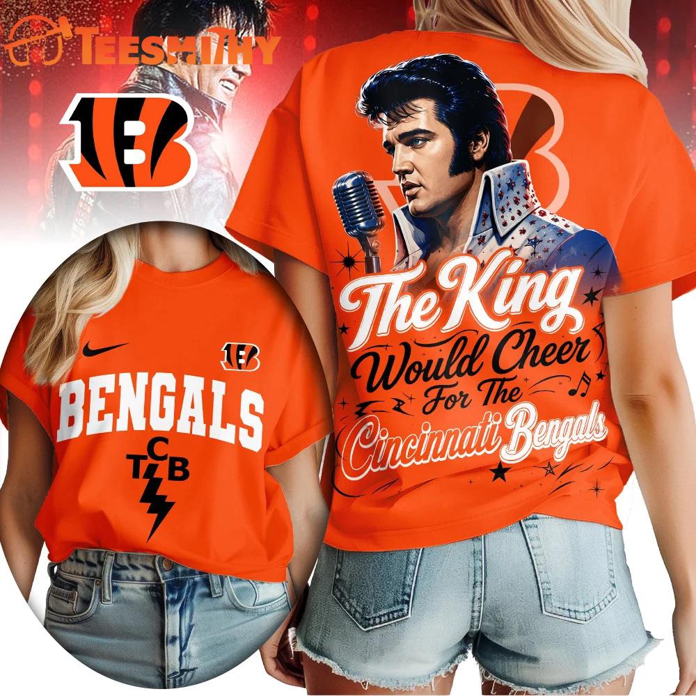 Cincinnati Bengals NFL Elvis Presley The King All Over Print Shirt