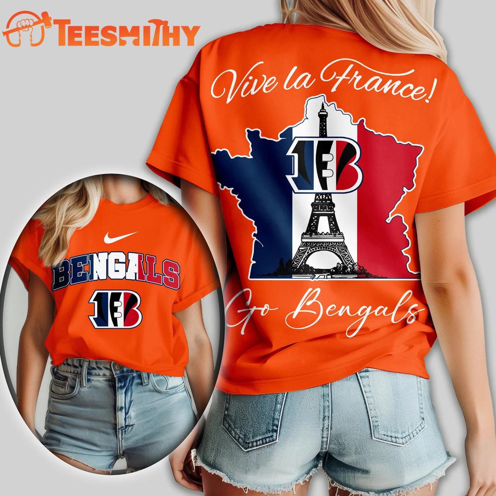 Cincinnati Bengals NFL France All Over Print T Shirt