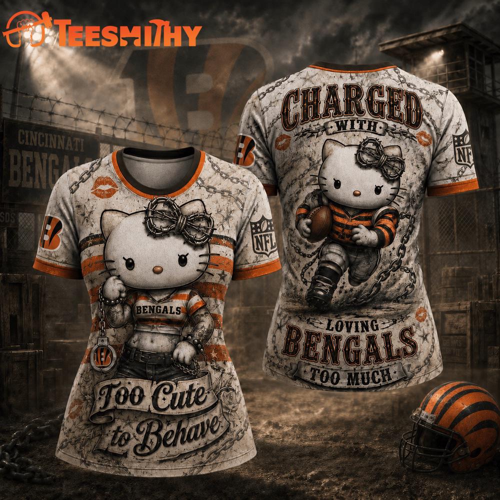 Cincinnati Bengals NFL Hello Kitty Rebellion Unisex 3D Shirt