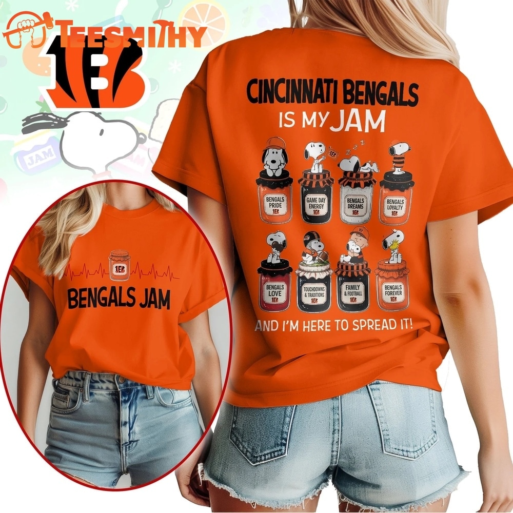Cincinnati Bengals NFL Jam Snoopy Peanuts Football Fan 3D Shirt