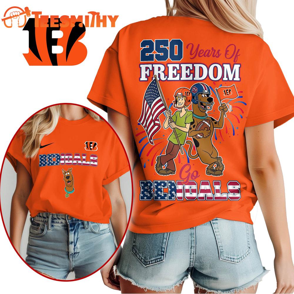 Cincinnati Bengals NFL Scooby Doo Celebrates 250th Anniversary 3D T Shirt