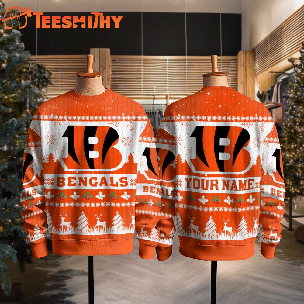 Cincinnati Bengals NFL Snow Ugly Christmas Sweater Cincinnati Bengals NFL Snow Ugly Christmas Sweater