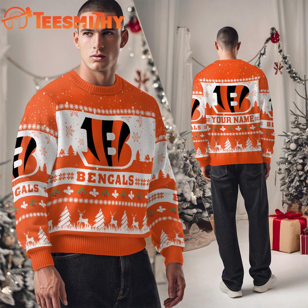 Cincinnati Bengals NFL Snow Ugly Christmas Sweater Cincinnati Bengals NFL Snow Ugly Christmas Sweater