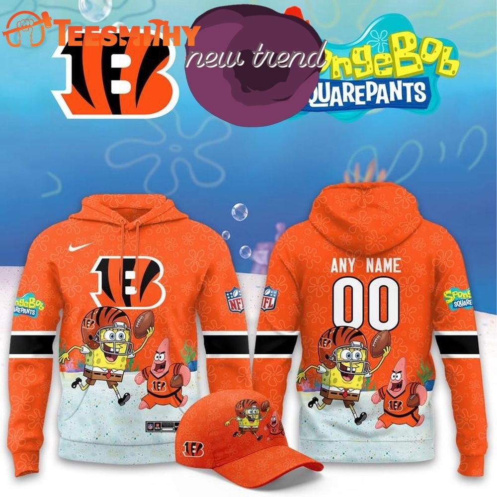 Cincinnati Bengals x SpongeBob Limited Edition Personalized Hoodie