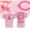 Cincinnati Reds 2025 MLB Pink Breast Cancer Awareness Design 3D Shirt