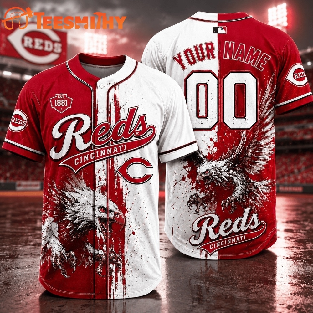 Cincinnati Reds 2026 MLB Eagle America Personalized Baseball Jersey