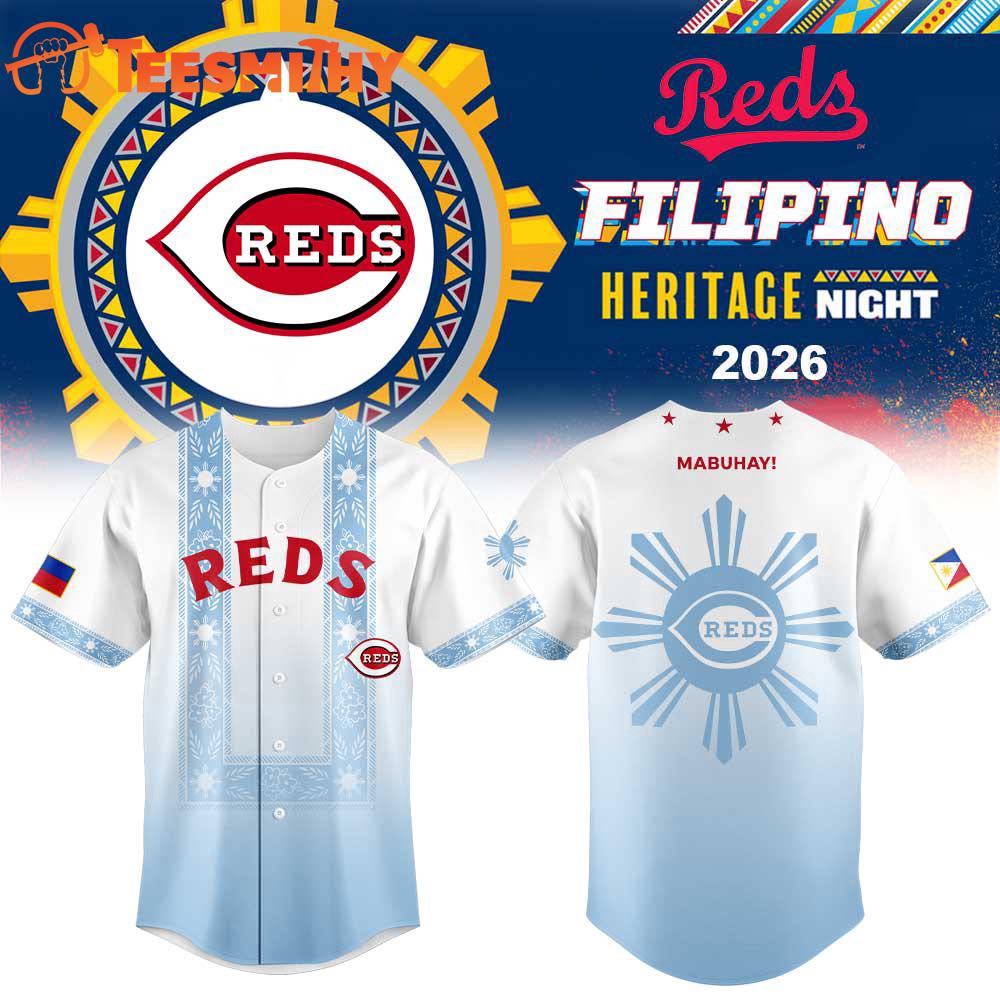 Cincinnati Reds Filipino Heritage Night 2026 Baseball Jersey