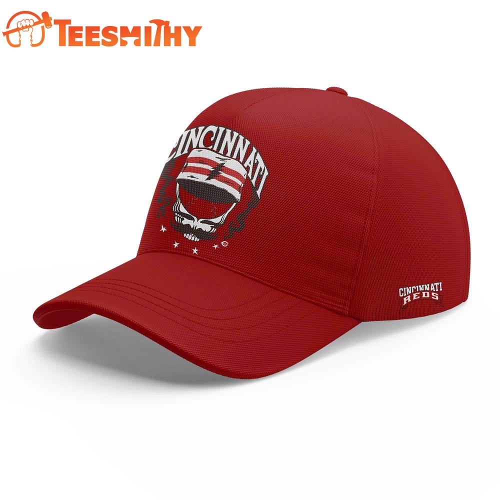 Cincinnati Reds Grateful Dead Night Baseball Cap Cincinnati Reds Grateful Dead Night Baseball Cap