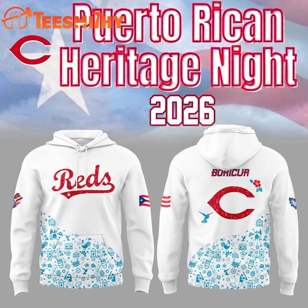 Cincinnati Reds Puerto Rican Heritage Night 2026 Hoodie