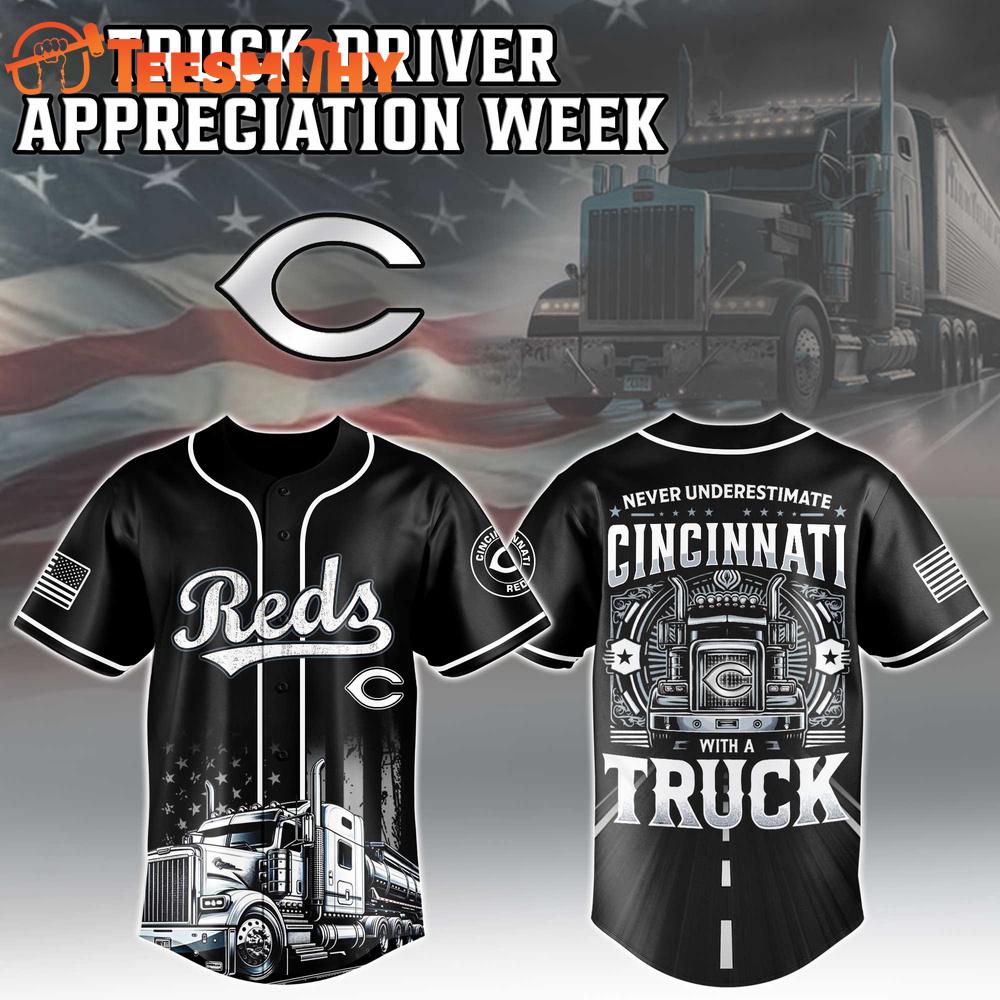 Cincinnati Reds x Truck Driver Limited Custom Baseball Jersey