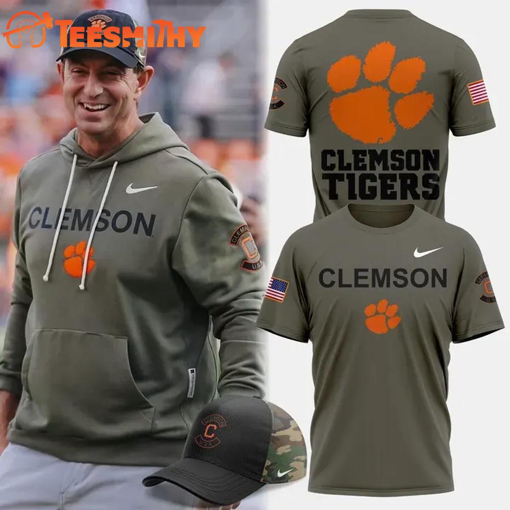 Clemson Tigers Football x Nike Military Appreciation 2025 T Shirt