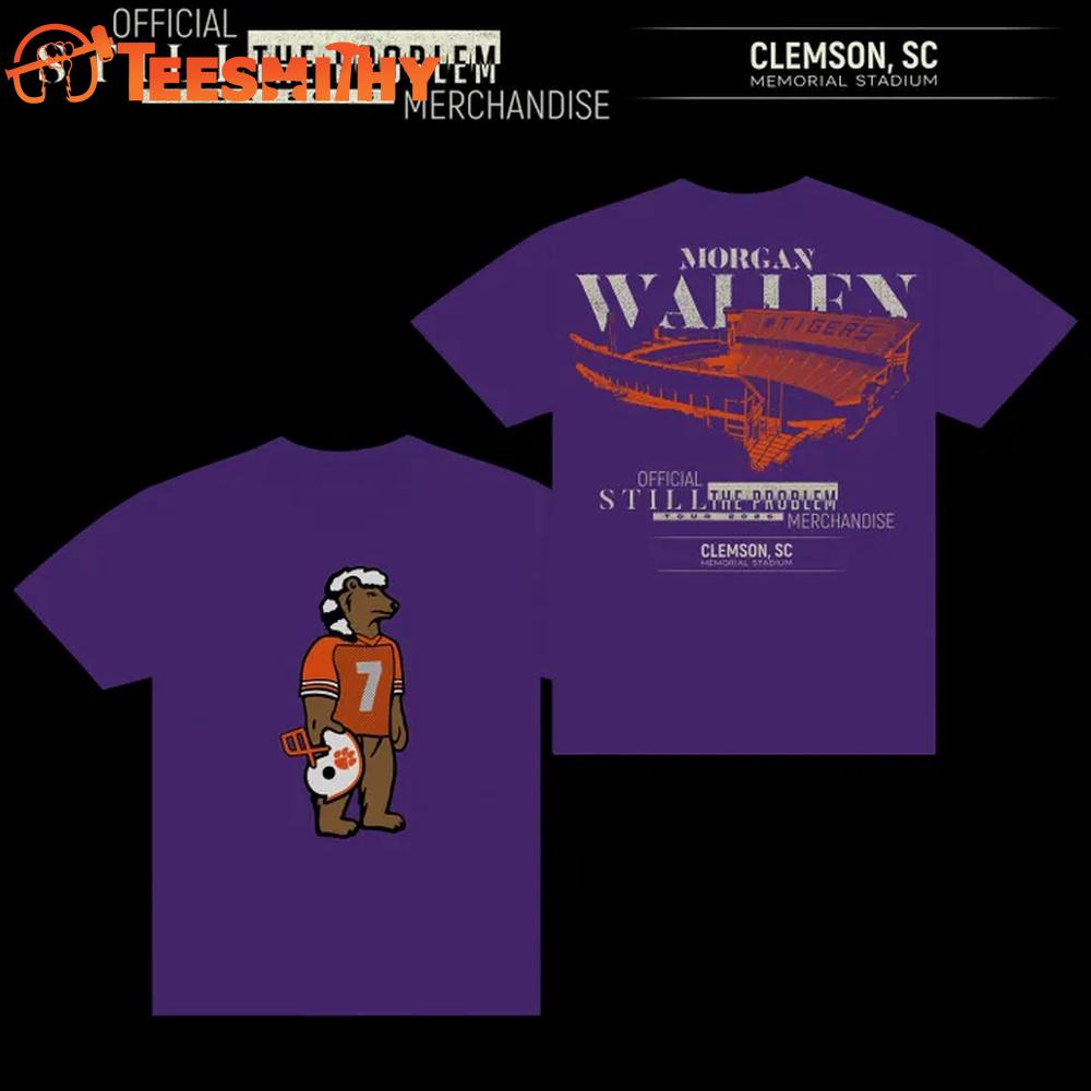 Clemson Tigers x Mogan Wallen Purple T Shirt