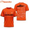Cleveland Browns 2025 Football Schedule Unisex 3D Shirt