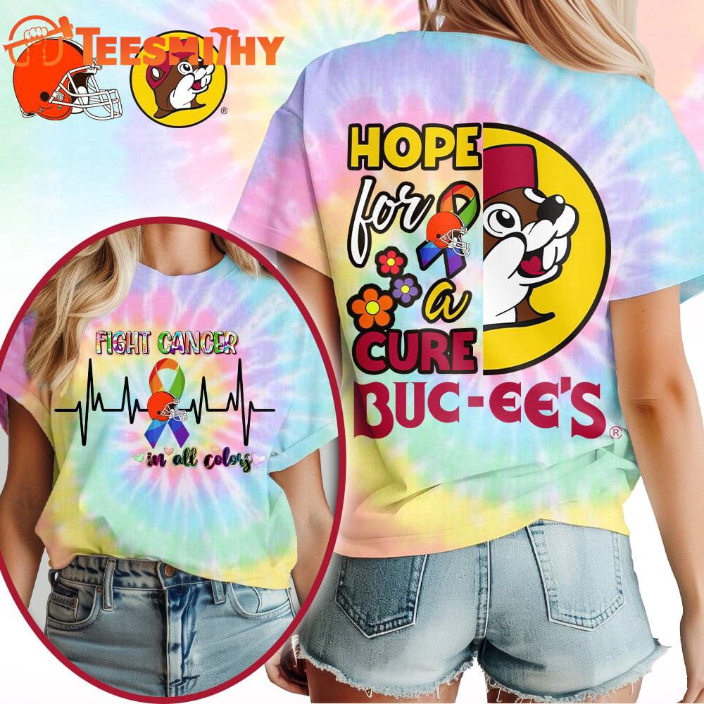 Cleveland Browns 2025 NFL Buc-ee's Cancer Awareness All Over Printed Shirt Cleveland Browns 2025 NFL Buc-ee's Cancer Awareness All Over Printed Shirt