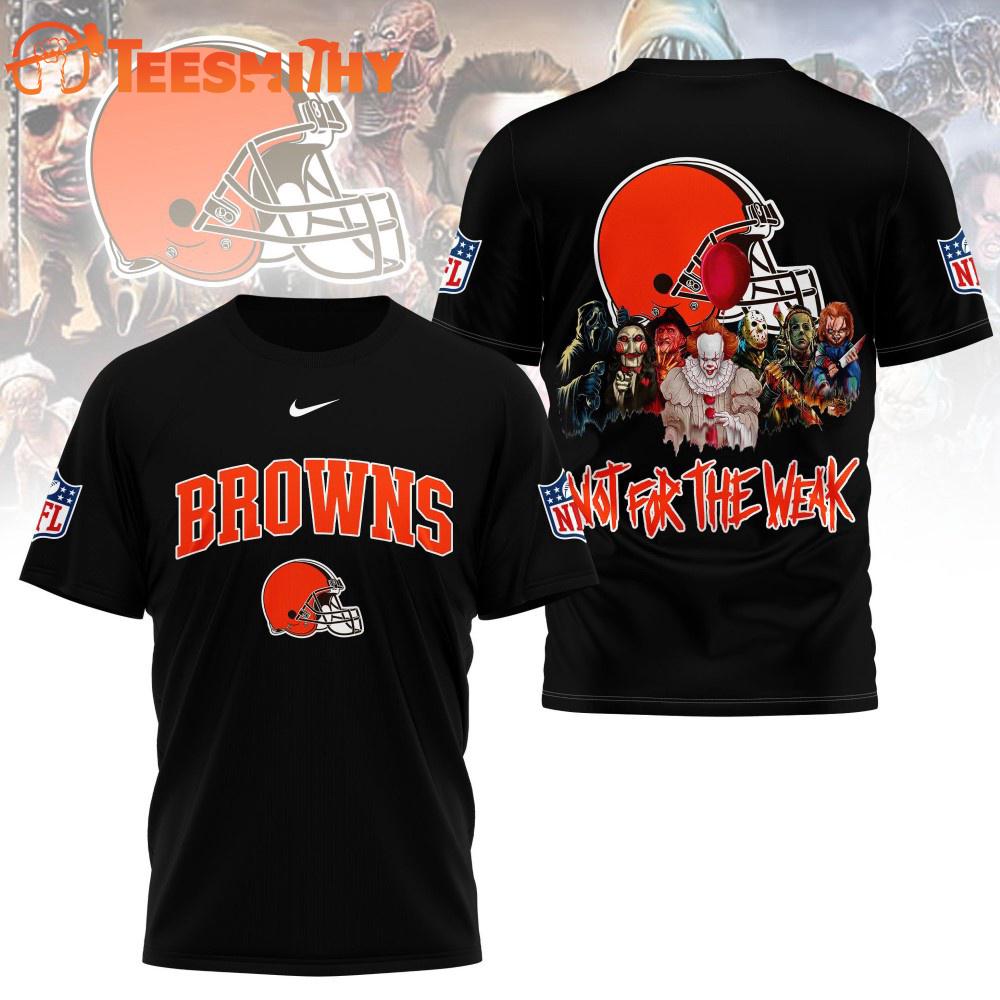 Cleveland Browns 2025 NFL Not For The Weak Halloween All Over Print Shirt
