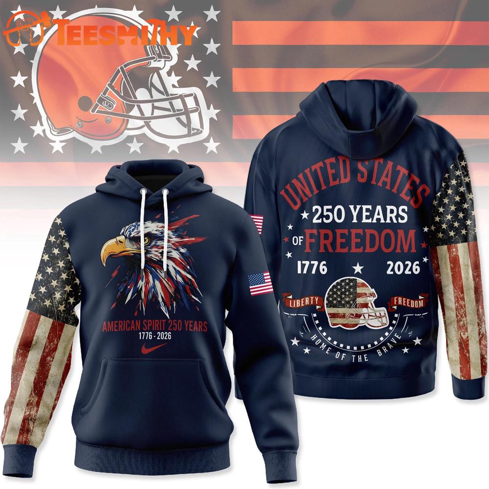 Cleveland Browns 2026 NFL American Spirit 250 Years Limited Hoodie Shirt