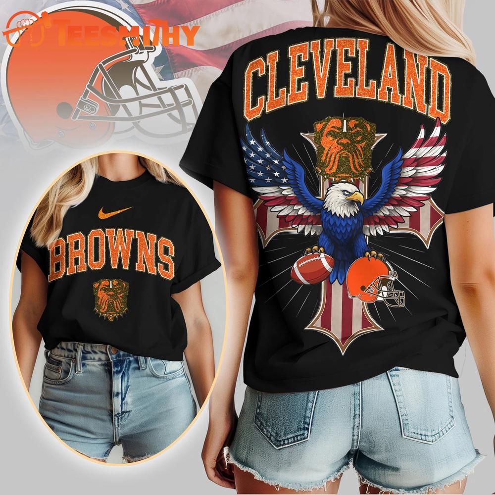 Cleveland Browns 2026 NFL Freedom Eagle All Over Print Shirt