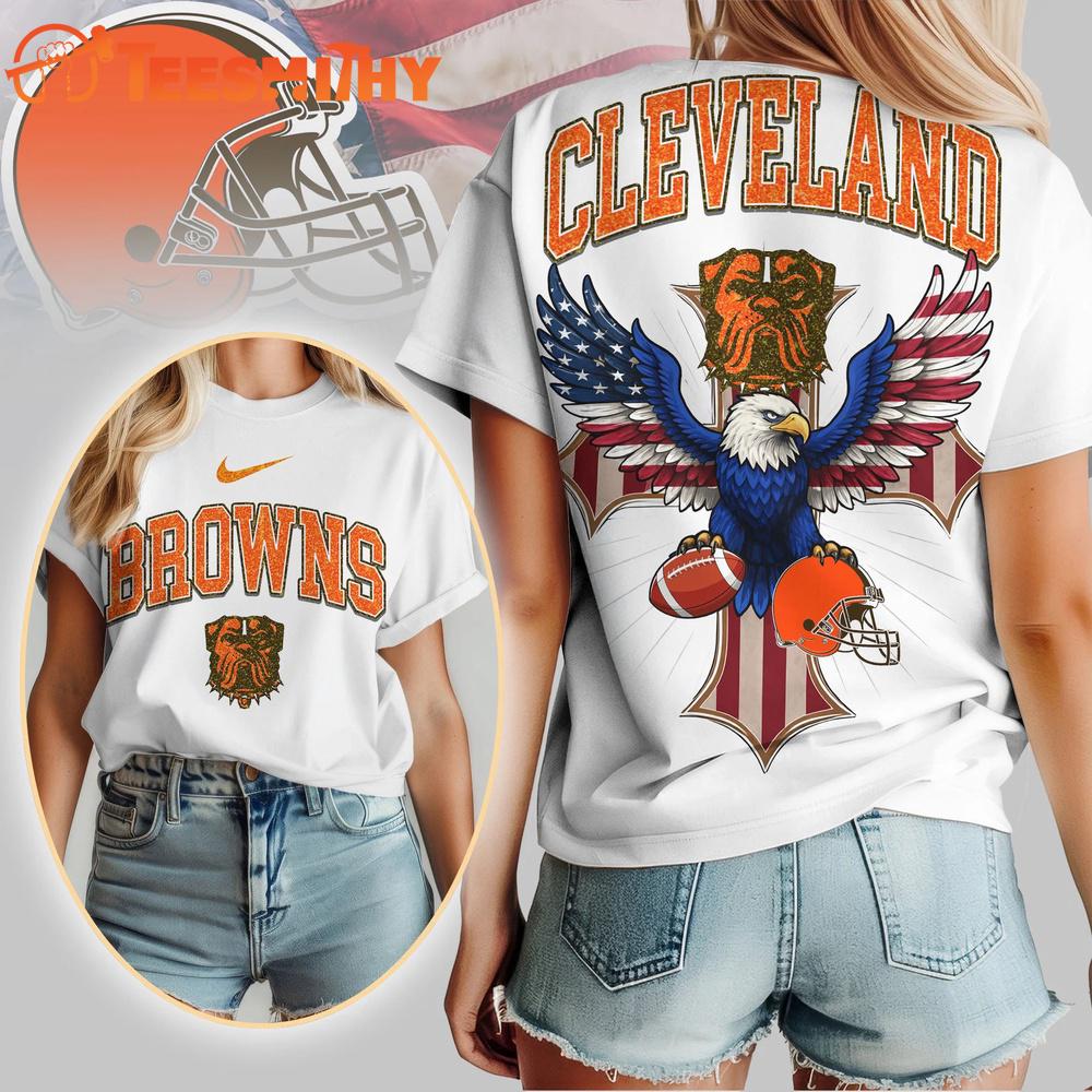 Cleveland Browns 2026 NFL Freedom Eagle All Over Print Shirt