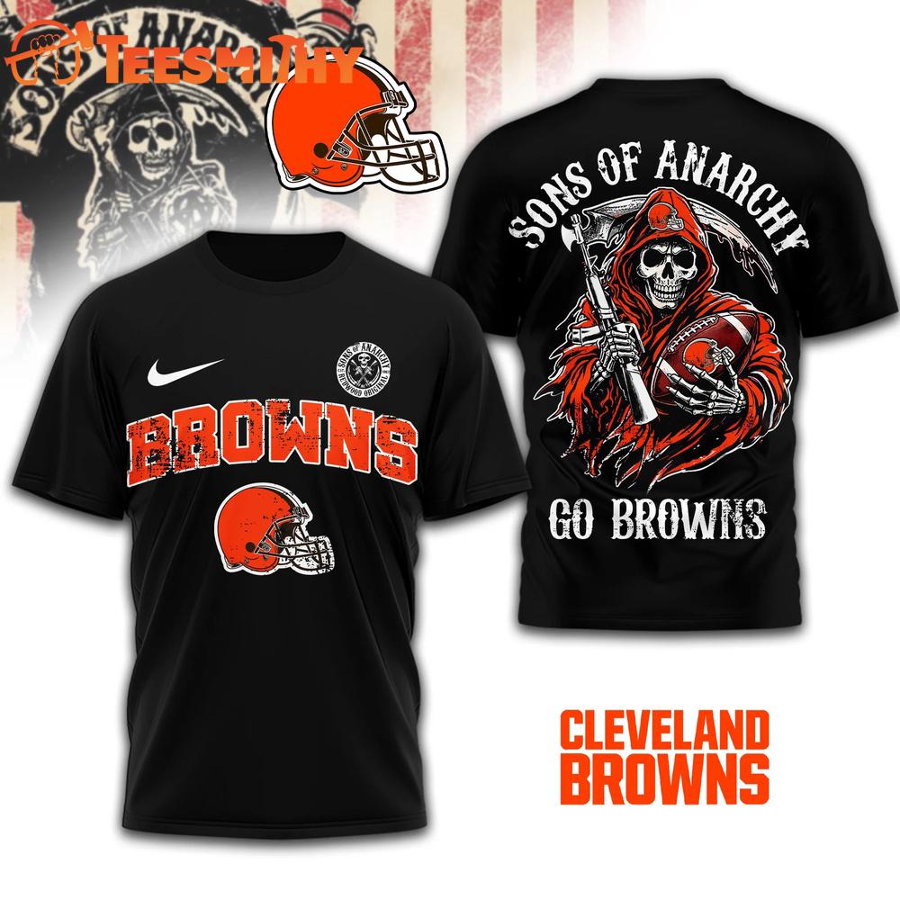 Cleveland Browns 2026 NFL Sons of Anarchy 3D T Shirt