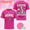 Cleveland Browns NFL Bartender October Breast Cancer Awareness Unisex 3D Shirt