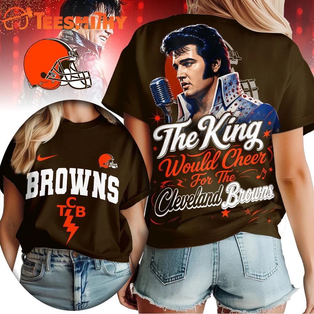Cleveland Browns NFL Elvis Presley The King All Over Print Shirt