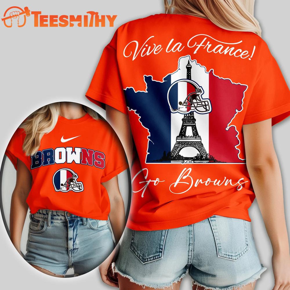 Cleveland Browns NFL France All Over Print T Shirt