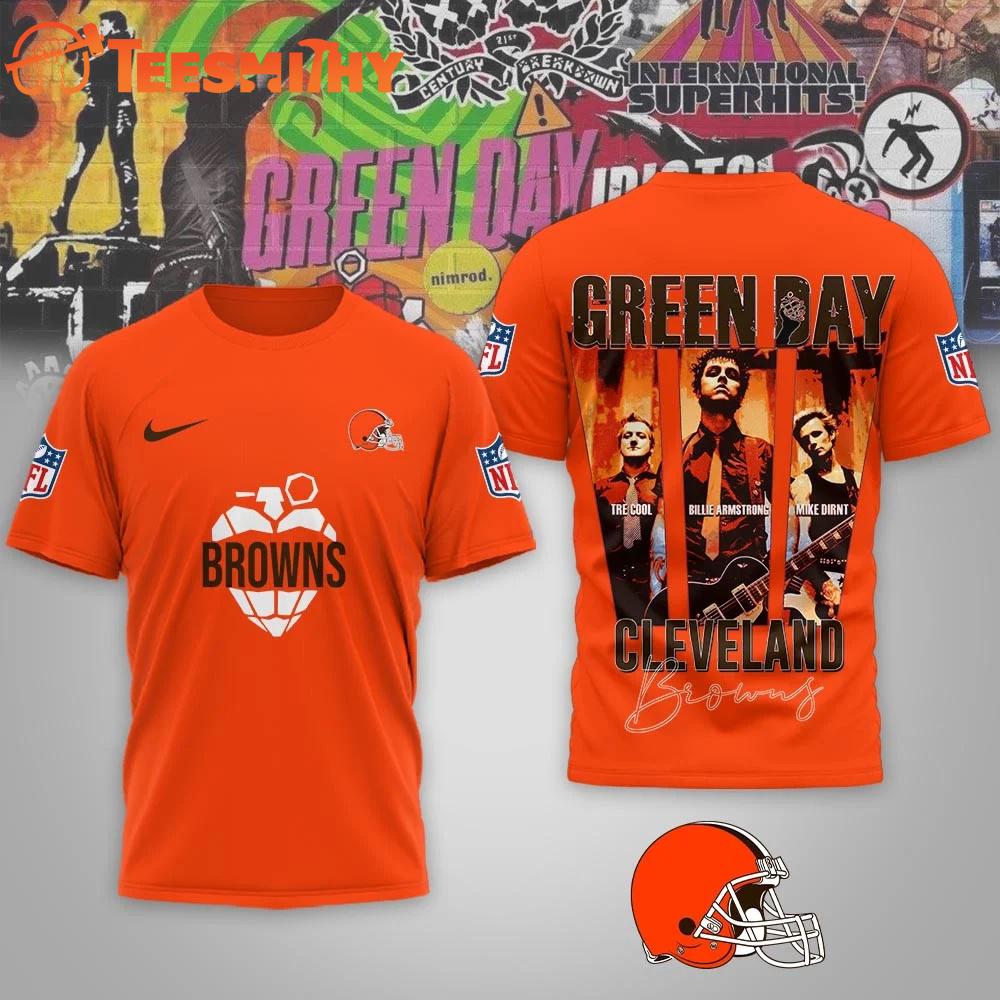 Cleveland Browns NFL Green Day x Super Bowl LX Special Edition 3D Shirt