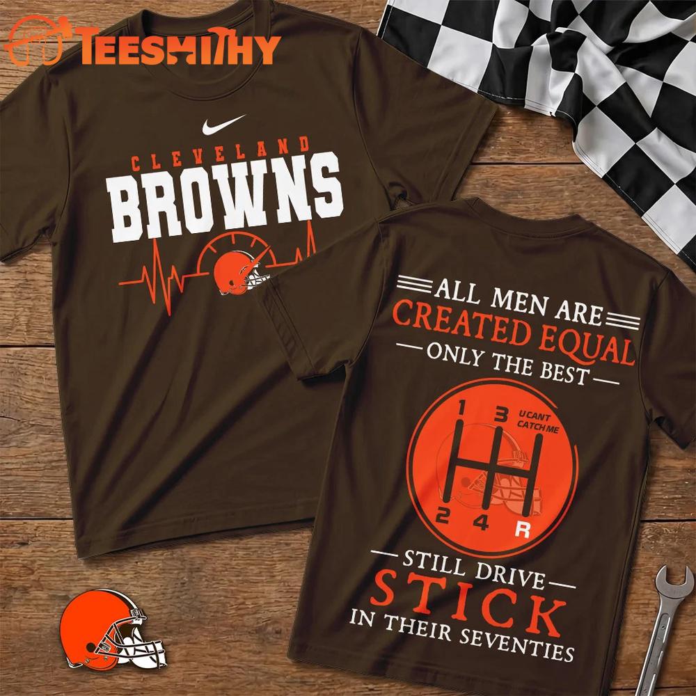 Cleveland Browns NFL Highspeed Heartbeat All Over Printed T Shirt