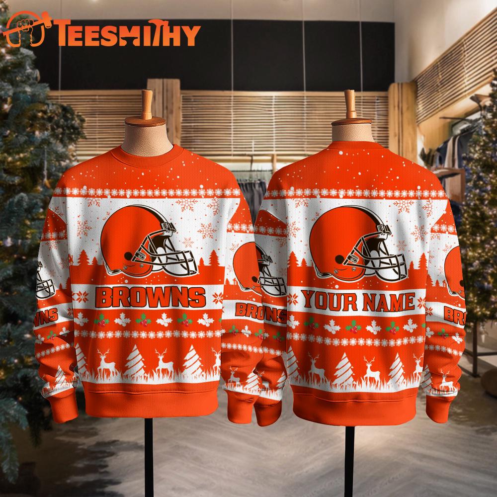 Cleveland Browns NFL Snow Ugly Christmas Sweater Cleveland Browns NFL Snow Ugly Christmas Sweater