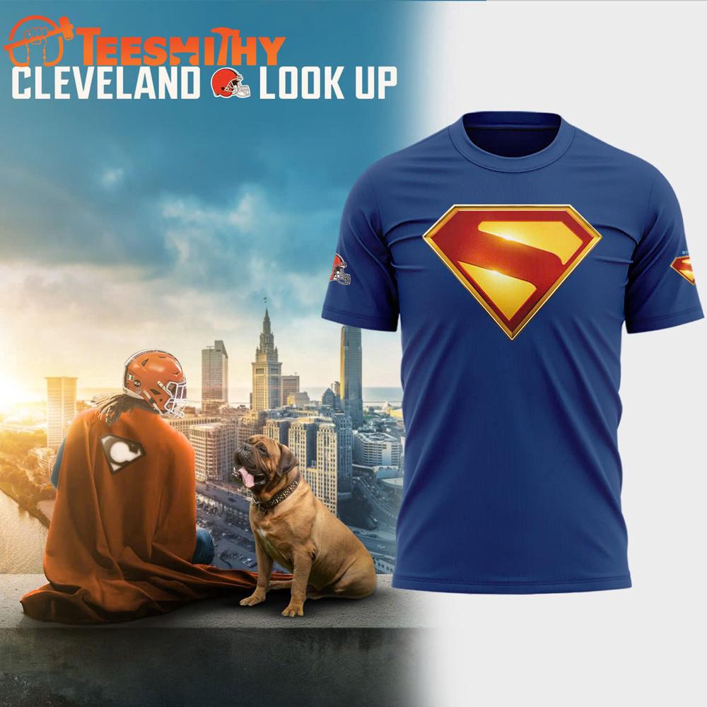 Cleveland Browns Superman 2025 Logo T Shirt
