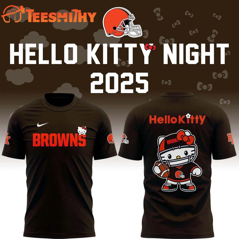 Cleveland Browns x Hello Kitty 2025 3D Shirt Cleveland Browns x Hello Kitty 2025 3D Shirt
