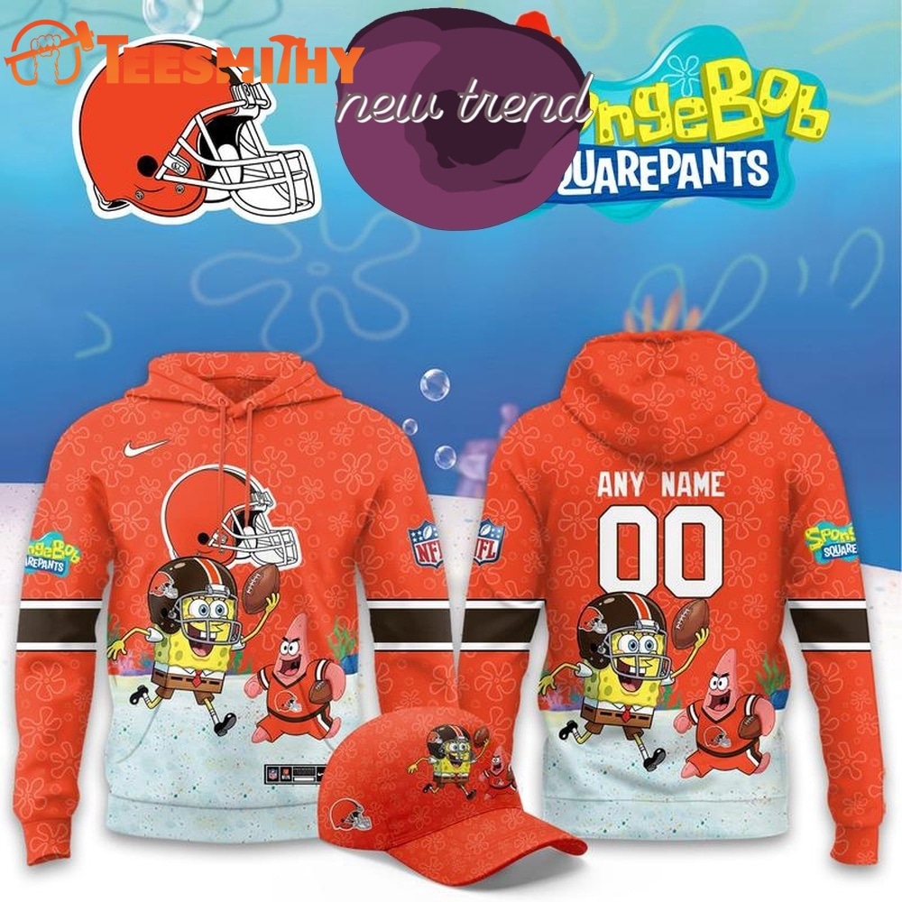 Cleveland Browns x SpongeBob Limited Edition Personalized Hoodie