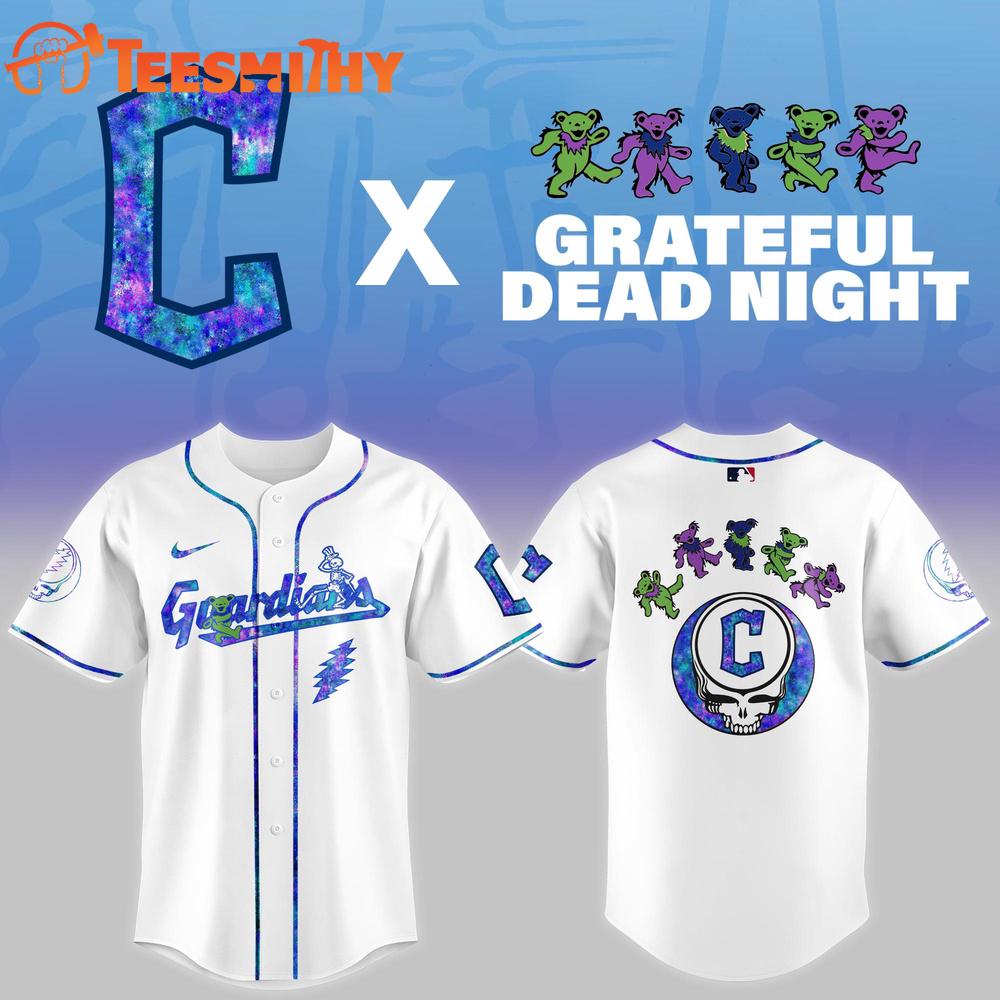 Cleveland Guardians 2025 Grateful Dead Night Game Baseball Jersey